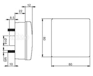LED-BremsSchluß 12V, 4W IP67 500 mm Kabel klar