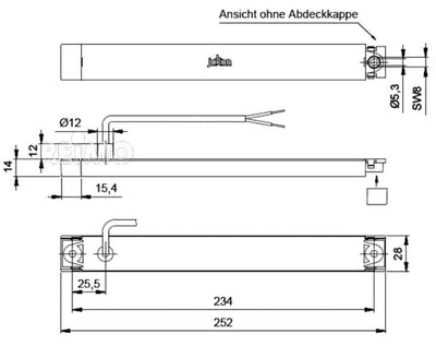 LED-Schlussleuchte rot/chrome 9-32V, 0,3 W IP67, 500 mm Kabel