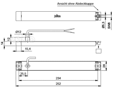 LED-Zusatzbremsleuchte rot, 9-32V, 3W W IP67, 500 mm Kabel