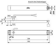 LED-Nebelschlußleuchte rot/chrome 9-32V, 2,2W W IP67, 500mm Kabel