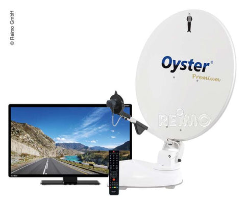 Sistema satellitare Oyster® 85 TWIN SKEW Premium con TV Oyster® da 24"