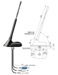 Antenne de toit pour voiture Met