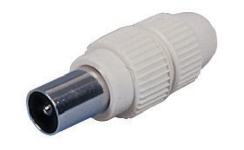 Connecteur coaxial pour réception TV, blanc