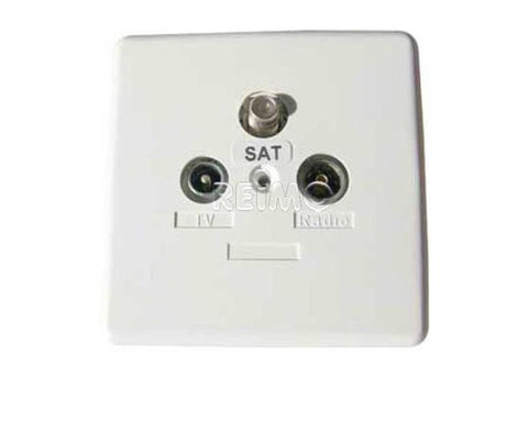 Sat-Enddose mit 3 Anschlüssen, unverpackt