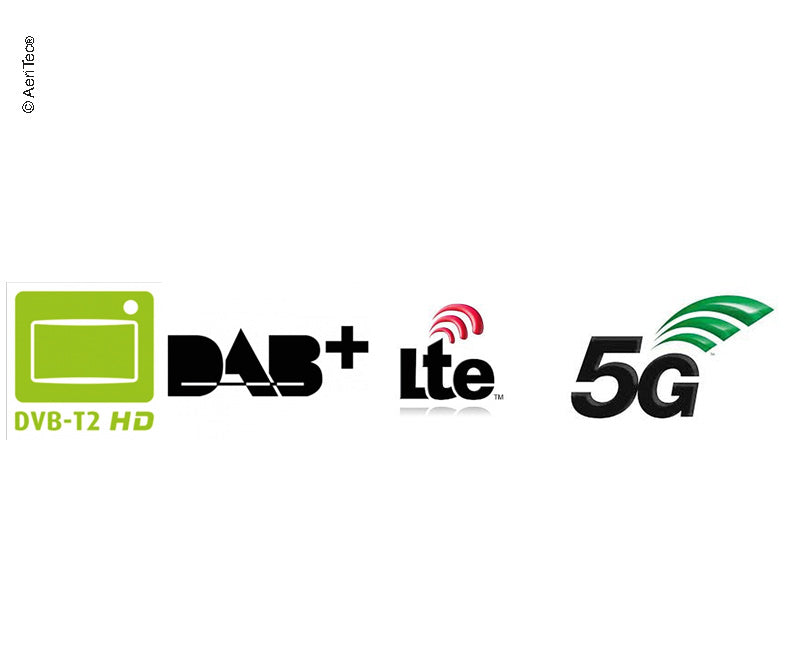 Universalantenne für DVB-T2/FM/DAB+/4G LTE und 5G Highspeed Internet