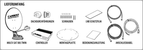 Carbest Multi-Sat X85 Twin + Skew - Sat-Anlage 85 cm