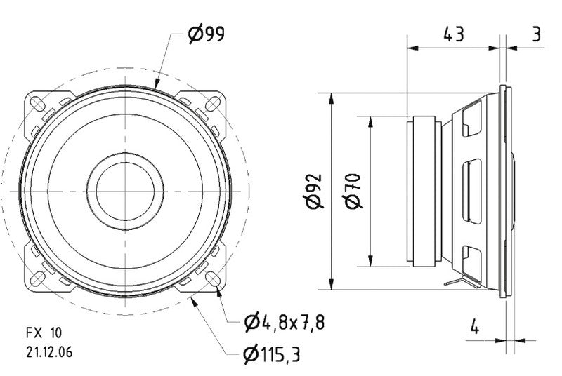 Schutzgitter für Lautsprecher D:11,6cm,