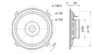 Enceinte large bande avec surround inversé (5")