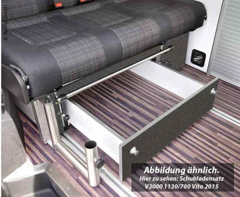 Panca letto con cassetto Ren/Opel V3000 Gr.8 Trio Style decoro basalto montato
