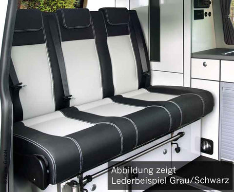 Banquette couchage Renault Trafic, Opel Vivaro, Fiat Talento, V3000 taille 8 cuir 2 coloris.