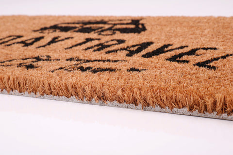 Tapis de voyage en coco avec imprimé HOLIDAY TRAVEL 50x25 cm