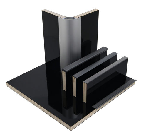 Pannello per mobili nero lucido - laminato HPL - 1/4 di tavola