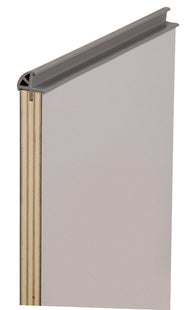 Bande de chant de porte rembourrée 15 mm, gris foncé - rouleau de 5 m