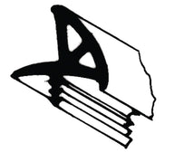 Bordure de porte rembourrée gris moyen - Rouleau de 5 m