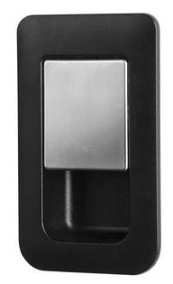 Serrure de porte 36x59mm Noir Mat/Chrome Épaisseur de porte 12-18mm