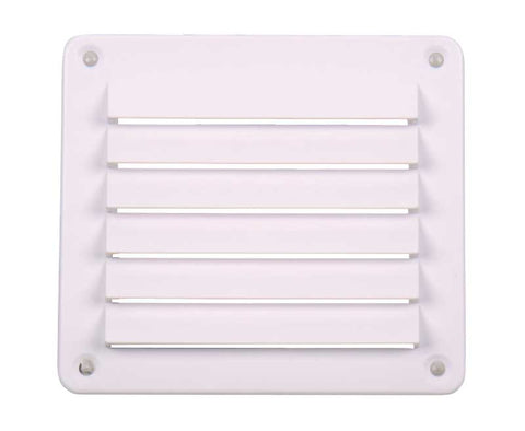 Lüftungsgitter, weiß, 142x127mm, eckig, inkl. Schrauben