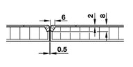 Klapptischscharnier Messing matt – 65 × 30 mm