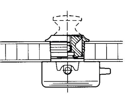 Push Lock - Möbelschloß Grau