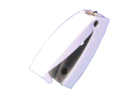 Fermaporta in plastica bianca