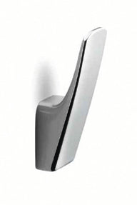 Gancio appendiabiti singolo, metallo cromato, quadrato, non pieghevole