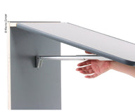 Supporto da tavolo pieghevole lunghezza 402 mm, alluminio anodizzato nero