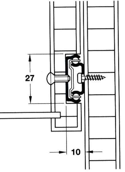 Schubladenführung 278mm, Paar