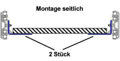 Befestigung für Vollauszug, Länge: 559mm, 2x L-Winkel
