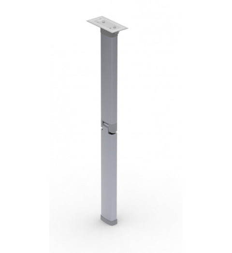 Gamba del tavolo pieghevole Van, altezza 600 mm, alluminio anodizzato