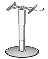 Einsäulen-Liftgestell 320–695 mm – stufenlos höhenverstellbares Tischgestell, Gussgrau