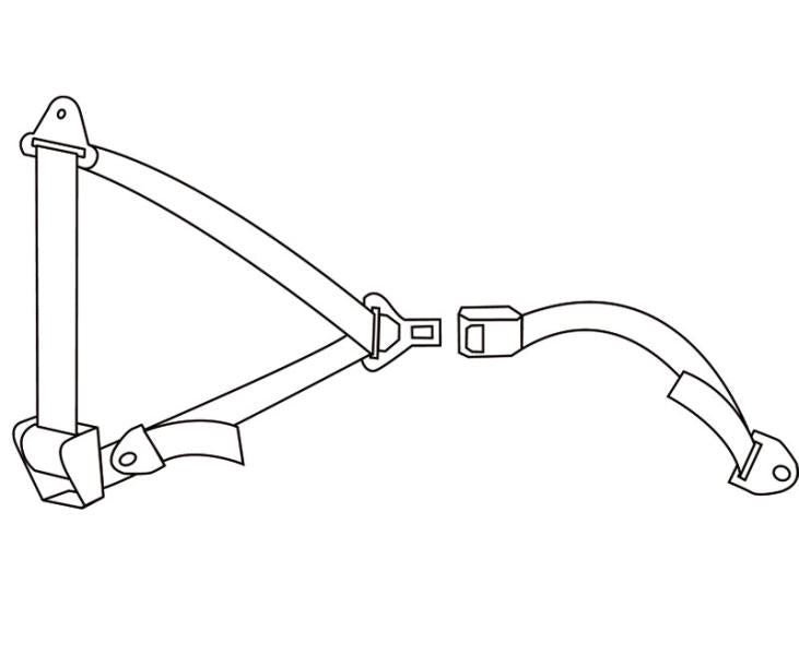 3-Punkt-Automatik-Sicherheitsgurt 400 cm