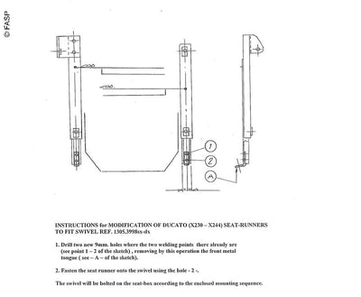 Drehkonsole Original+FASP, Fiat Ducato Typ 244, Peugeot Boxer, Citroen Jumper