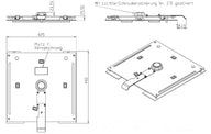Console girevole, base piatta per VW T5 e T6, lato conducente