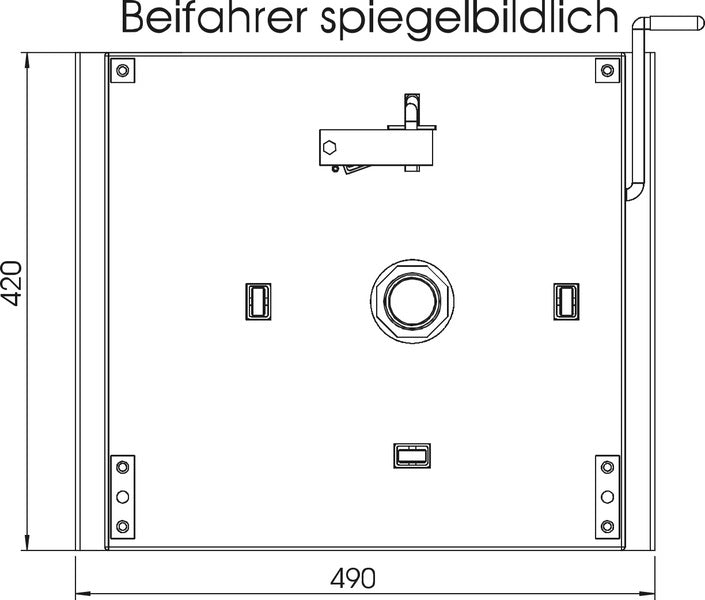 Drehkonsole Fiat Ducato Typ 250, Citroen Jumper, Peugeot Boxer, mittig drehend