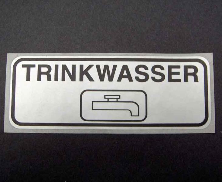 Aufkleber "Trinkwasser"