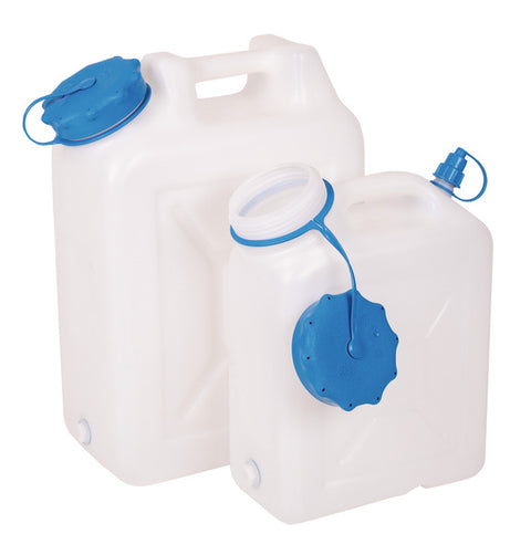 Tanica per acqua a collo largo da 22 litri, forma arrotondata, protezione UV