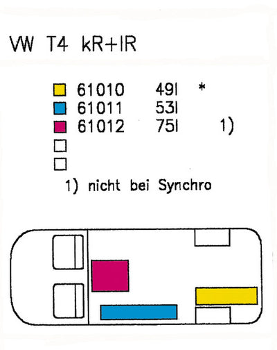 Wassertank VW T4 Unterflur REIMO