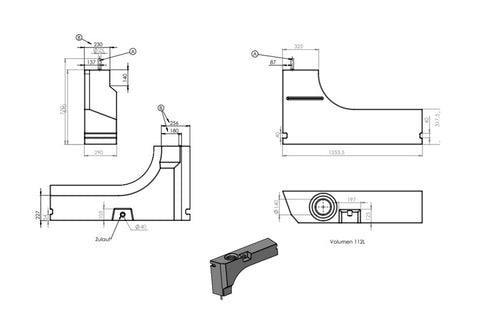 Wassertank / Tank / Wasserreservoir / Frischwasserbehälter / Wasserbehälter - Frischwassertank für Kastenwagen Fiat Ducato und Baugleiche ab 2018 - 112 l