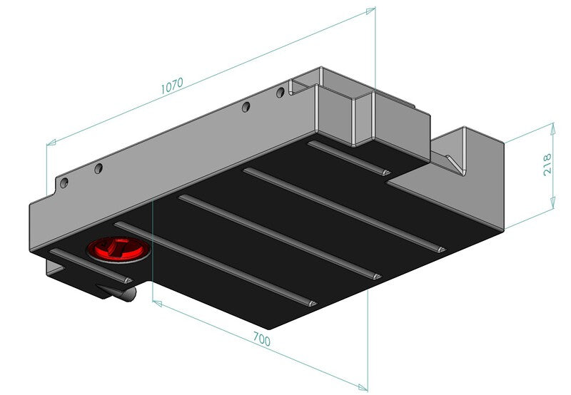 Abwassertank 100 L für MB Sprinter, VW Crafter und MAN TGE ab 2017