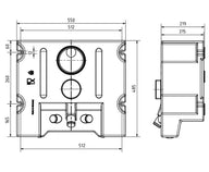 Wassertank, 45 l, L 48,5 x B 55 x 21,9 cm