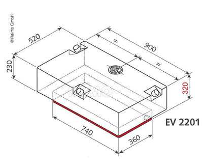 Wassertank EV-2201 - 124l