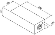Serbatoio acqua universale 43 litri – Serbatoio per acque chiare e grigie 70 x 30 x 22 cm