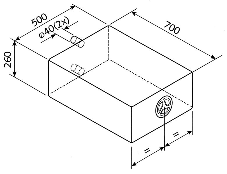 Wassertank EV 1801 - 85 Liter