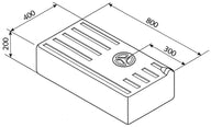 Wassertank, 47 l, L 60 x B 40 x H 20 cm