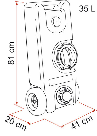 Abwasser Roll-Tank 40 W