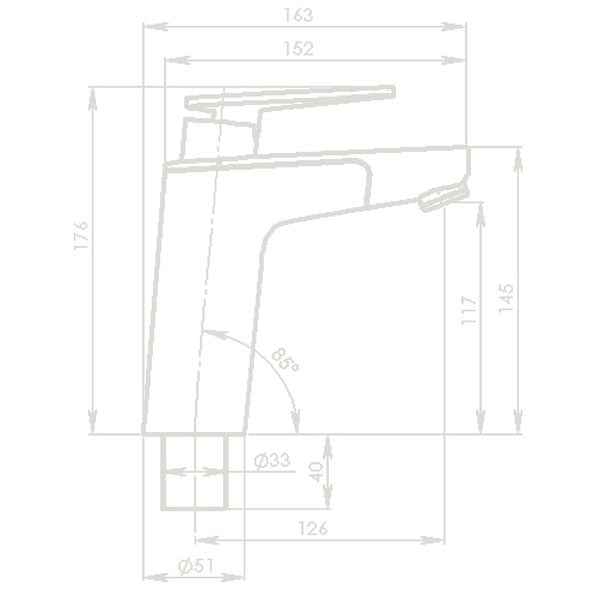 Einhebelmischer VECTOR E5 mit Keramikkartusche und Schalter (Bad)