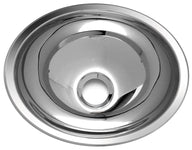 Lavabo / Évier - ovale en acier inoxydable 340 mm