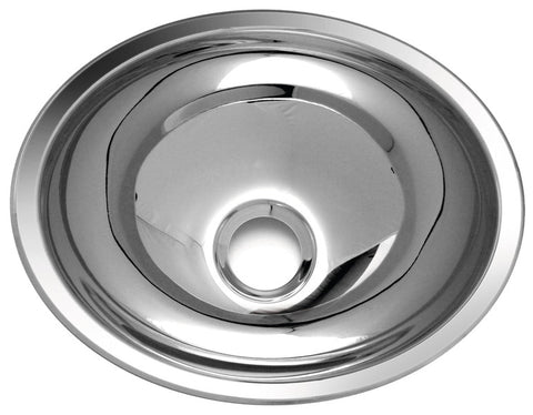 Lavabo ovale in acciaio inox 340