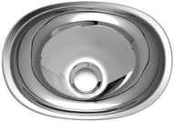 Waschbecken / Lavabo / Spülbecken / Spüle / Brünneli - oval Edelstahl 432 mm