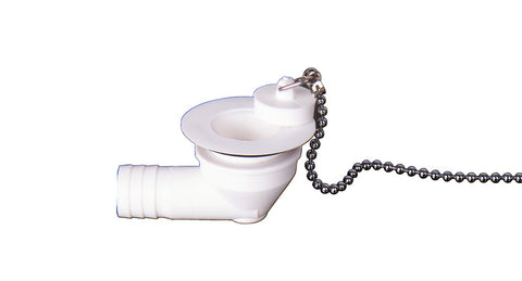 Raccord de vidange d'eau 90° tuyau 3/4", ouverture de vidange 23 mm, type B