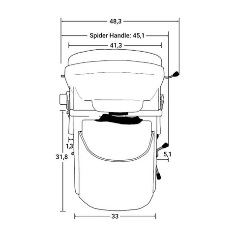 Toilette a compostaggio da campeggio Nature's Head® con maniglia a ragno